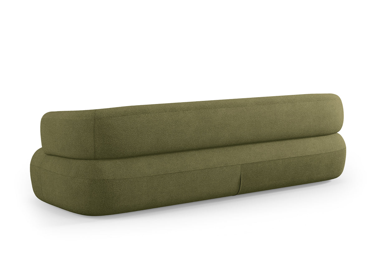 ALDRIN 3.5-Seater Sofa in Green Boucle