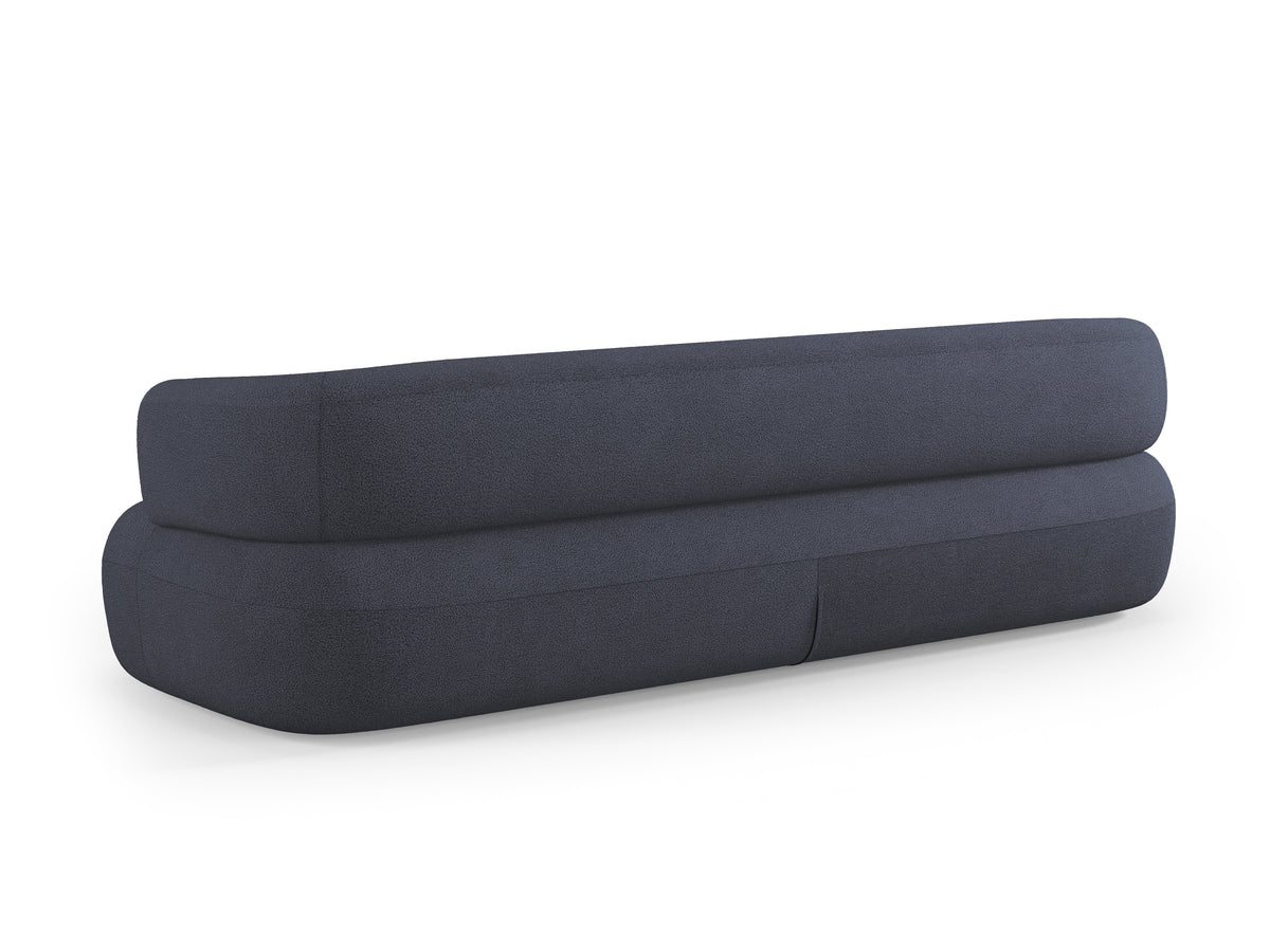 3.5-Seater Sofa ALDRIN in Navy Boucle