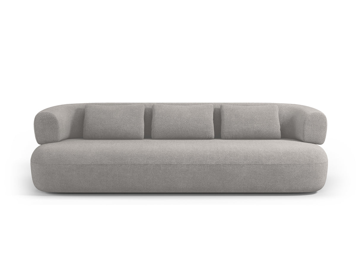 Aldrin Light Gray Boucle Sofa for 3.5 People