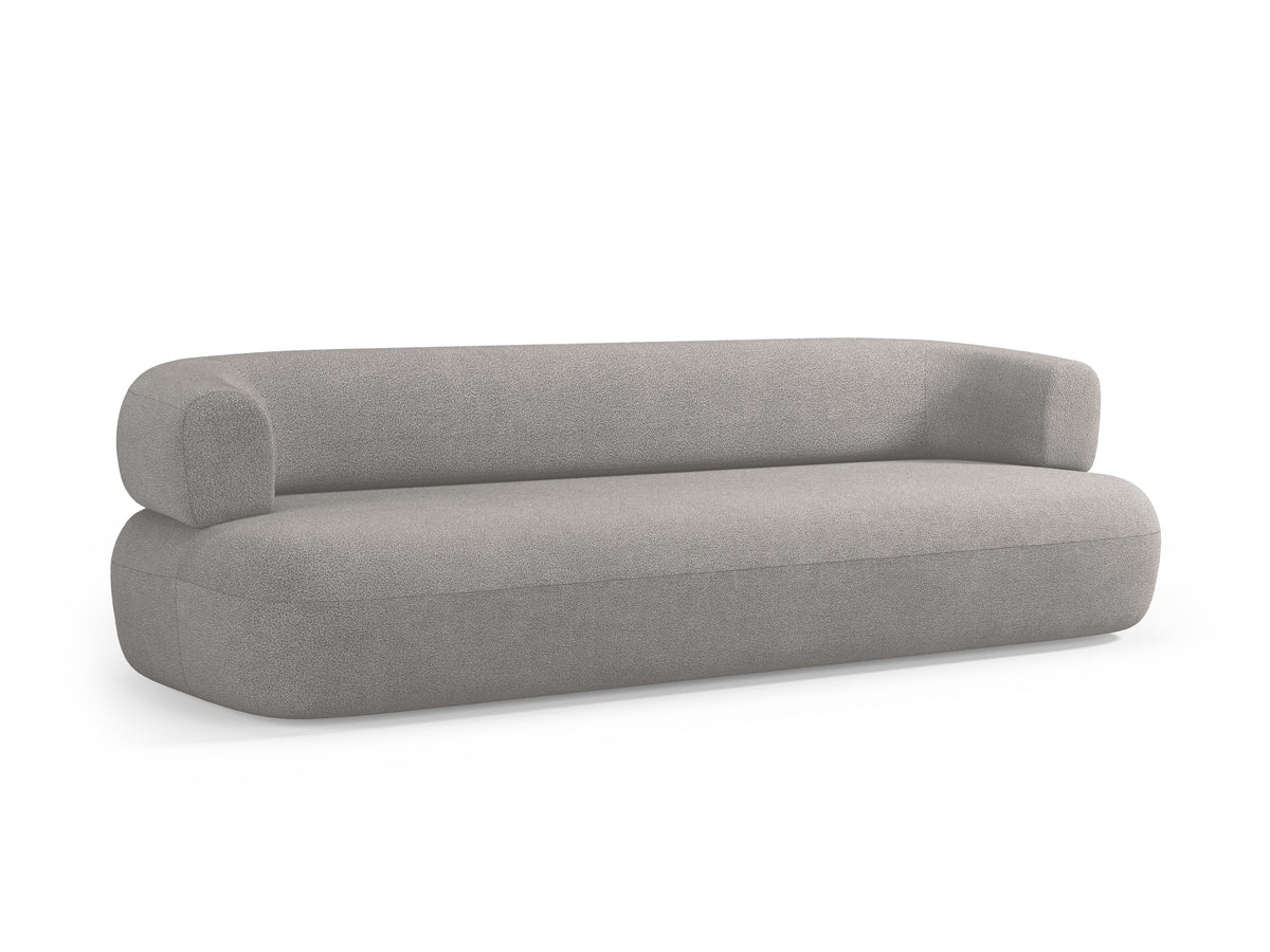 Aldrin Light Gray Boucle Sofa for 3.5 People