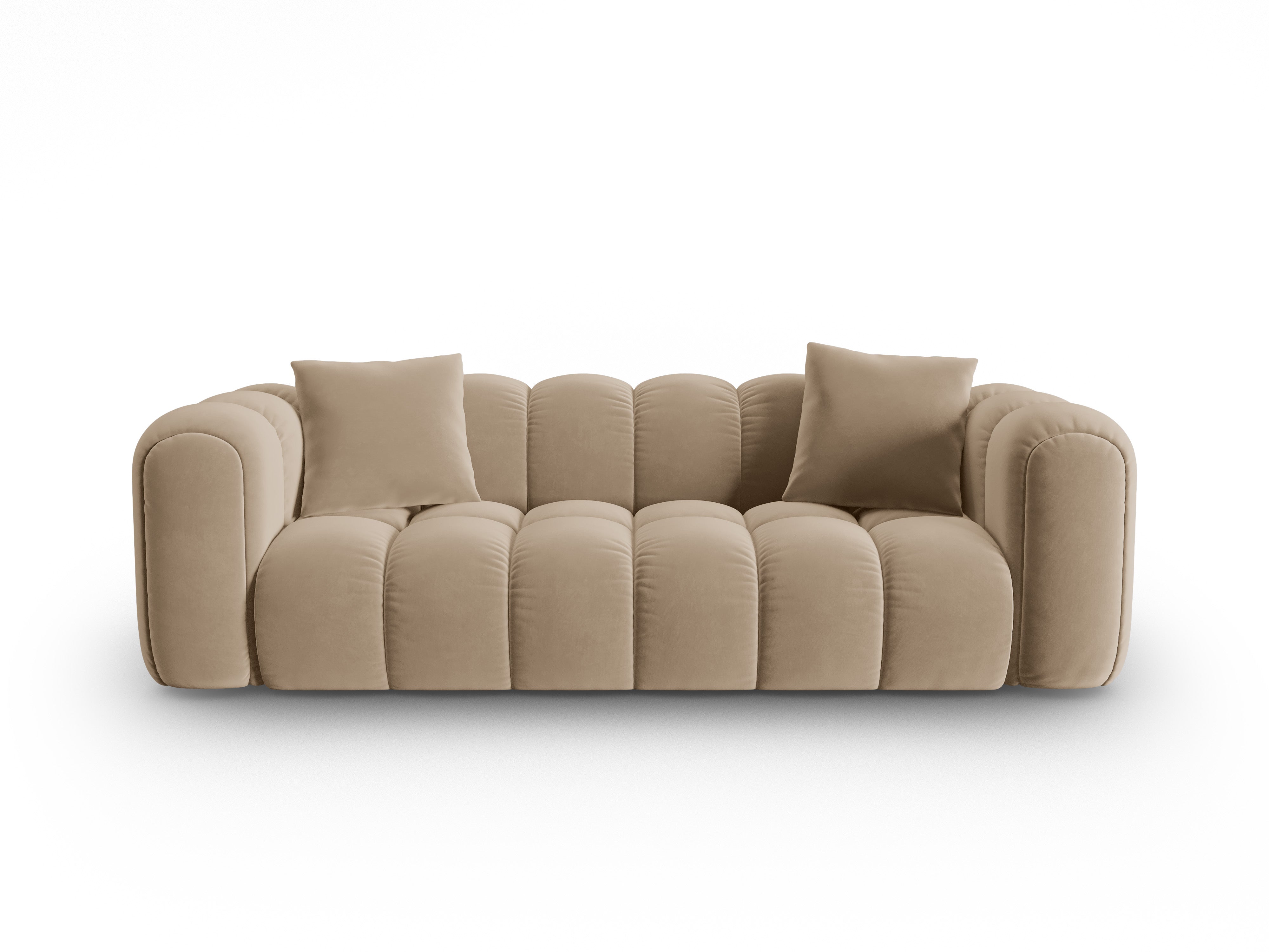 Sofa aksamitna 4-osobowa ASTRO piaskowy