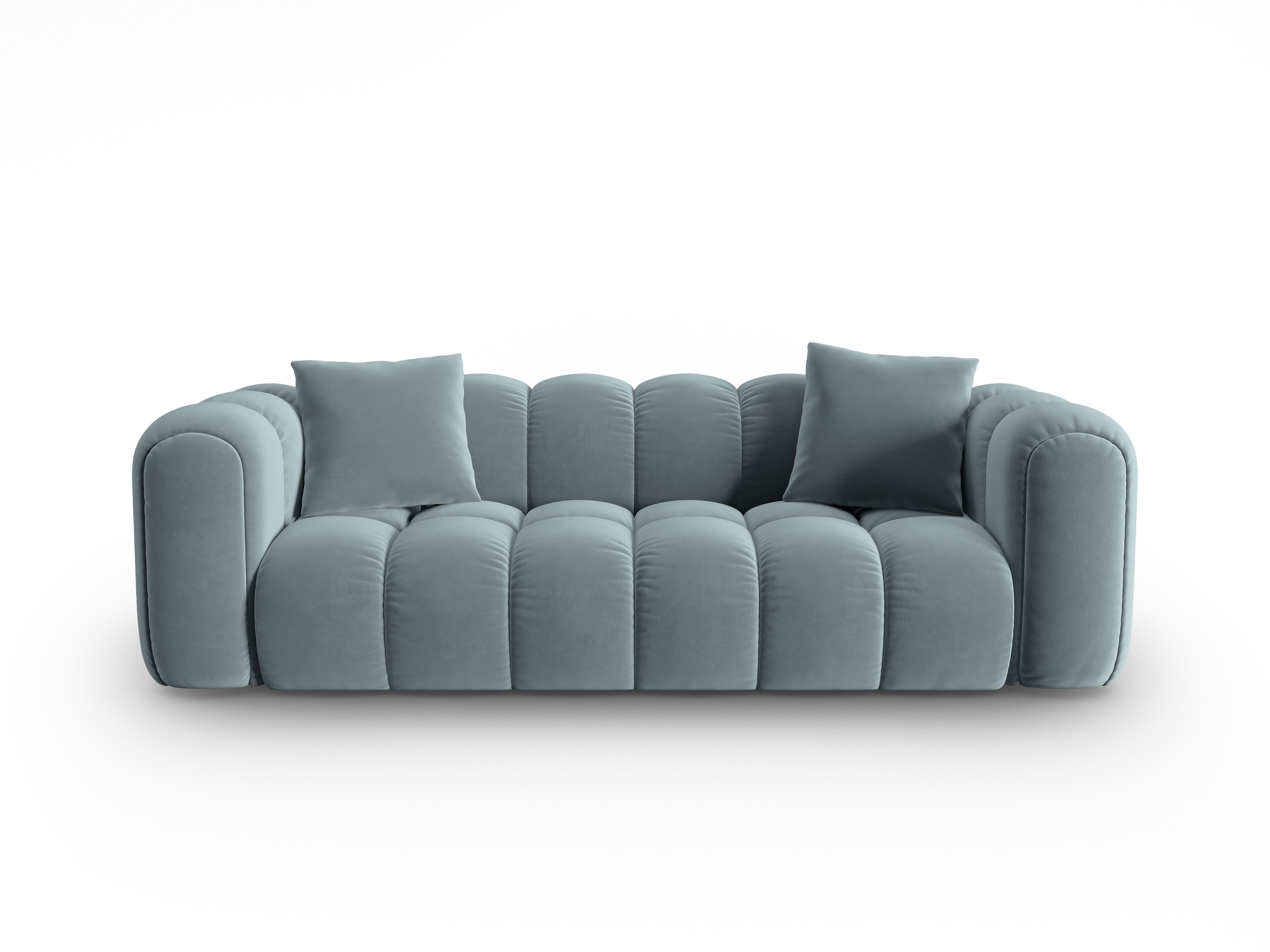 Sofa aksamitna 4-osobowa ASTRO jasnoniebieski