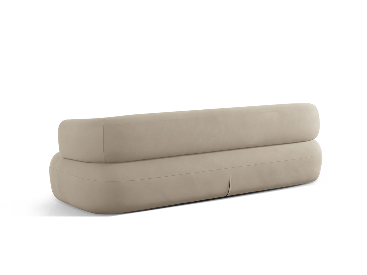 Beige 4-Seater Velvet Sofa ALDRIN
