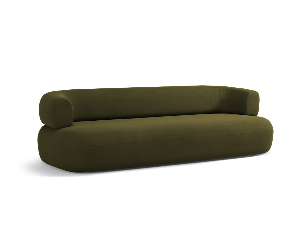 Aldrin Green Velvet Sofa for Four