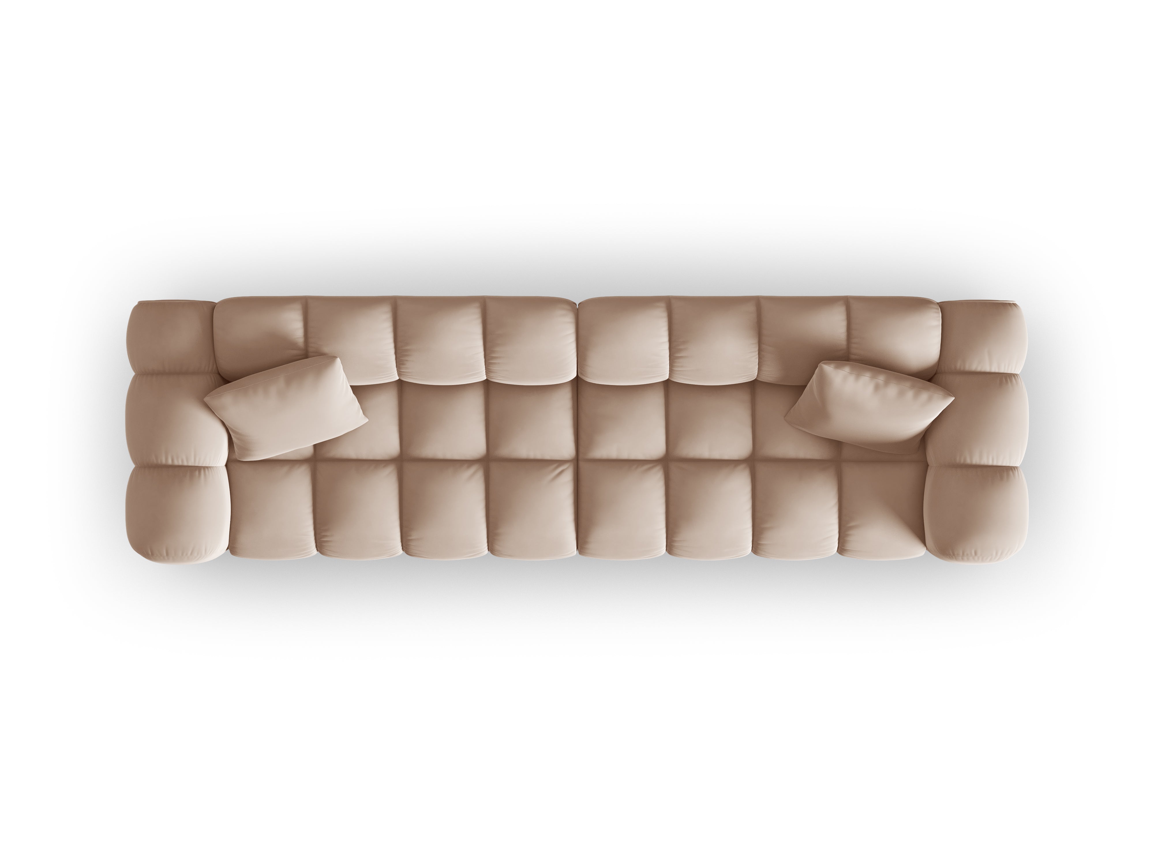 Velvet sofa 4-person Halley Beige