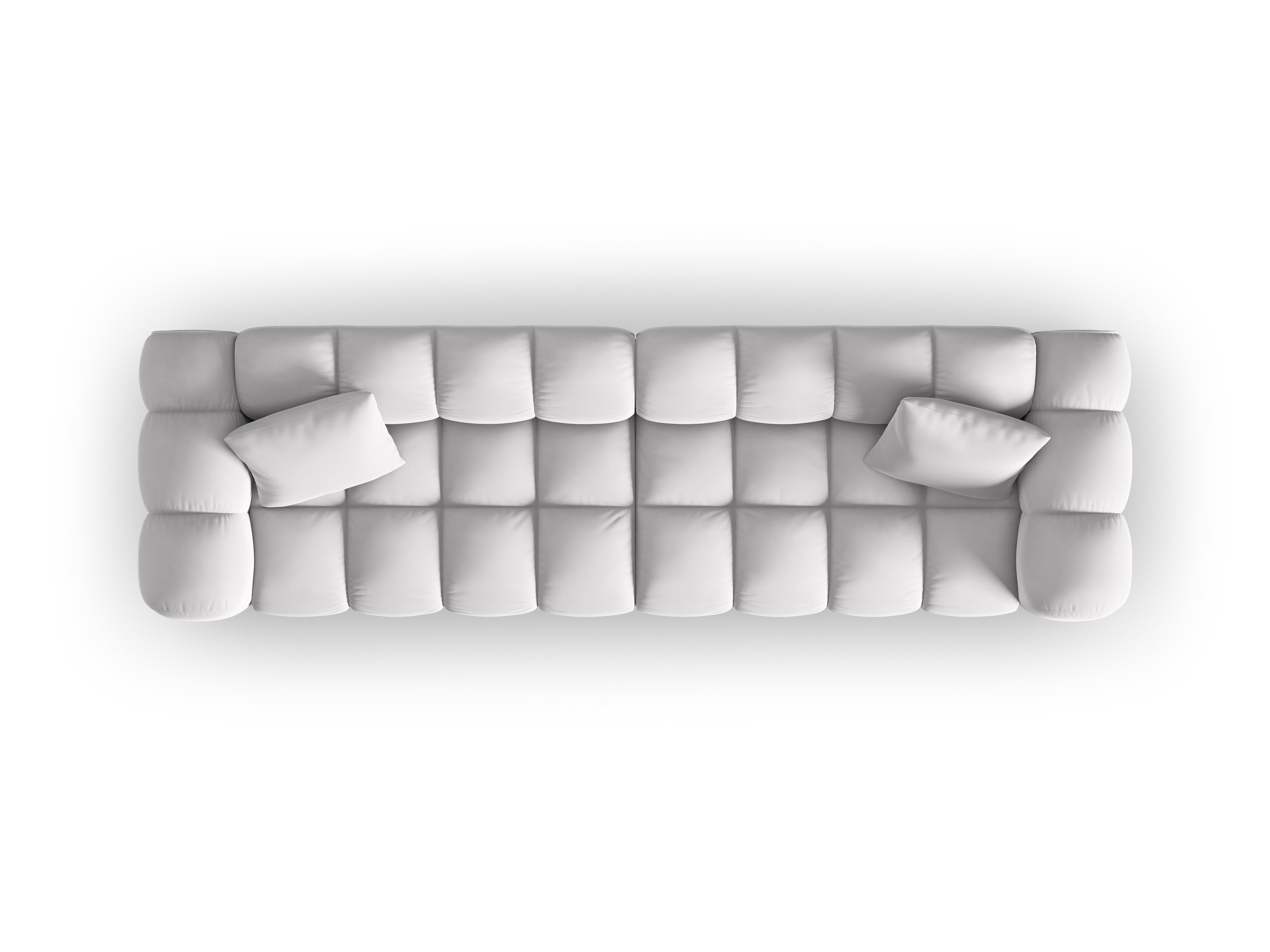 Velvet sofa 4-person silver Halley