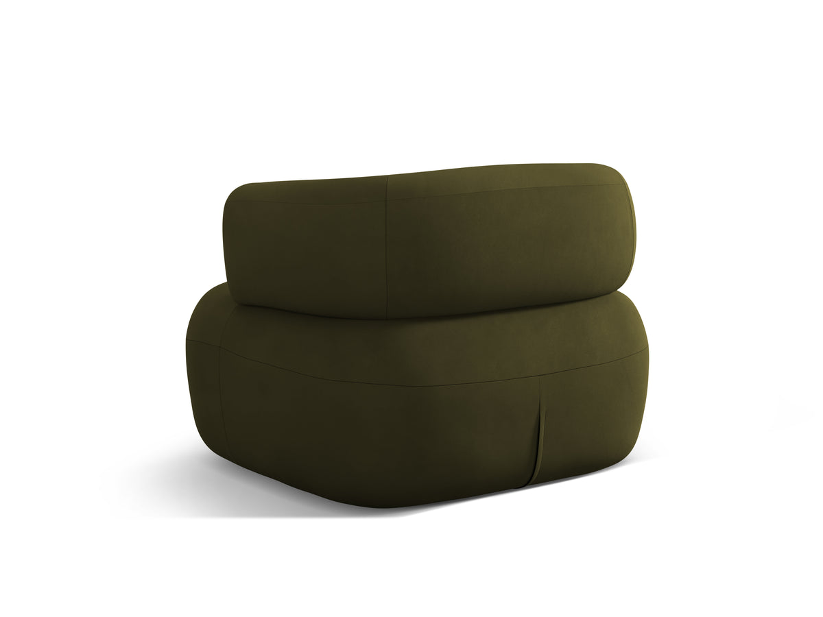 Velvet armchair ALDRIN green