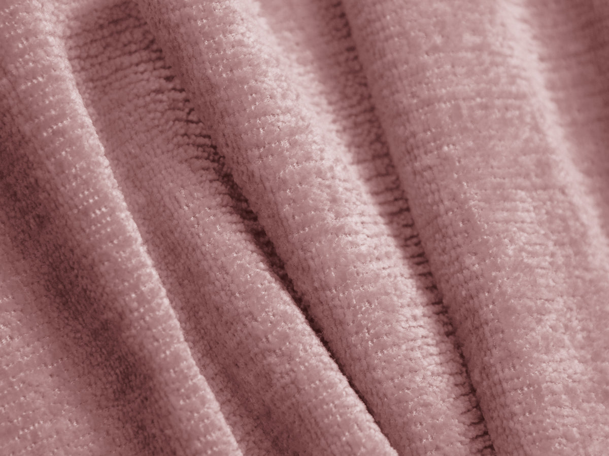 Left-facing 2-seater corner sofa ALDRIN in pink chenille