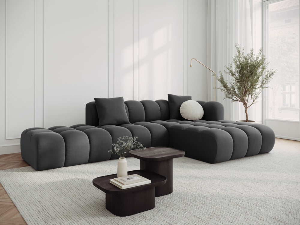 Velvet corner 5-person right-sided Halley Gray
