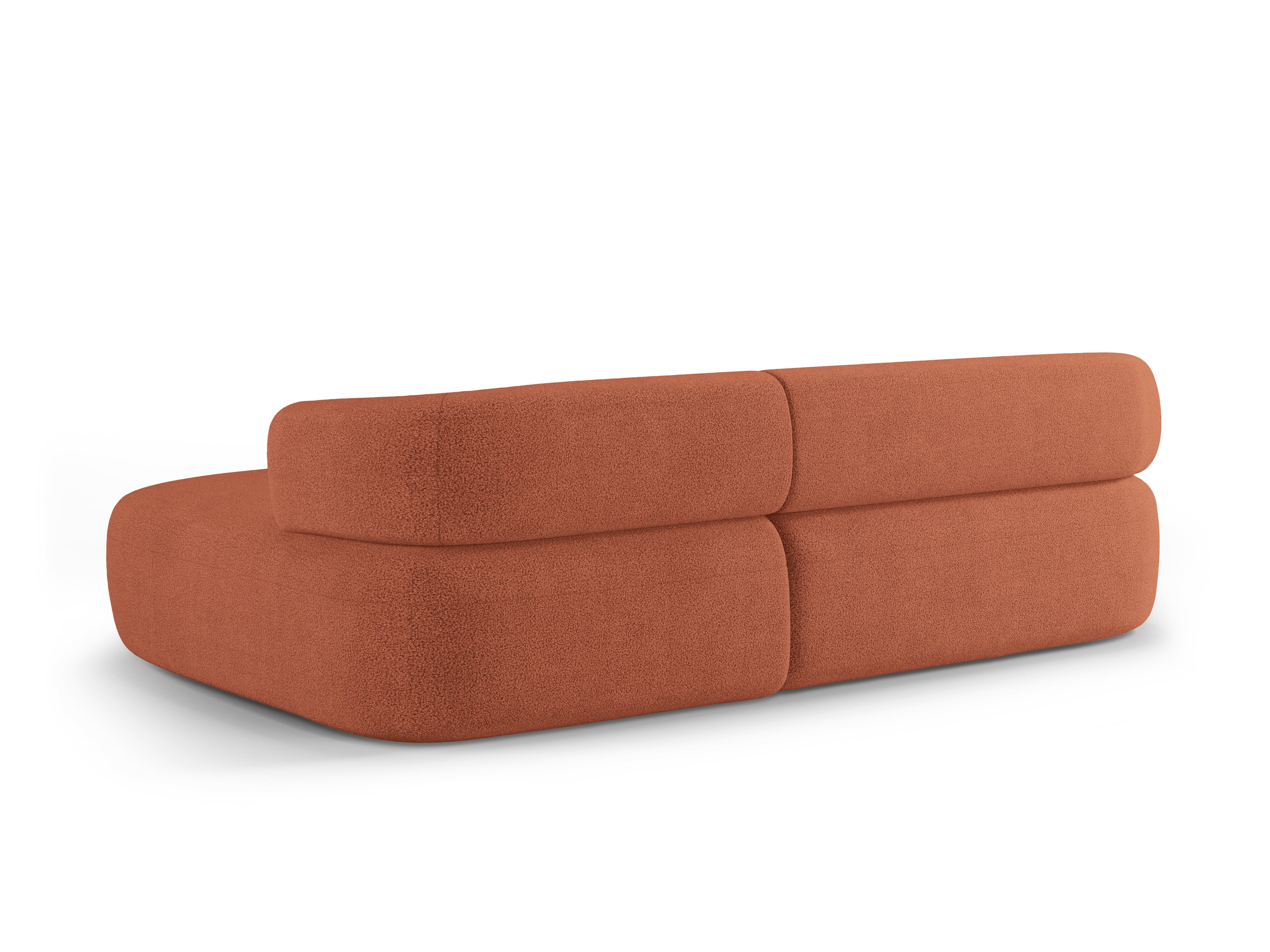 3-Seater Right-Hand Corner Sofa ALDRIN Brick Boucle
