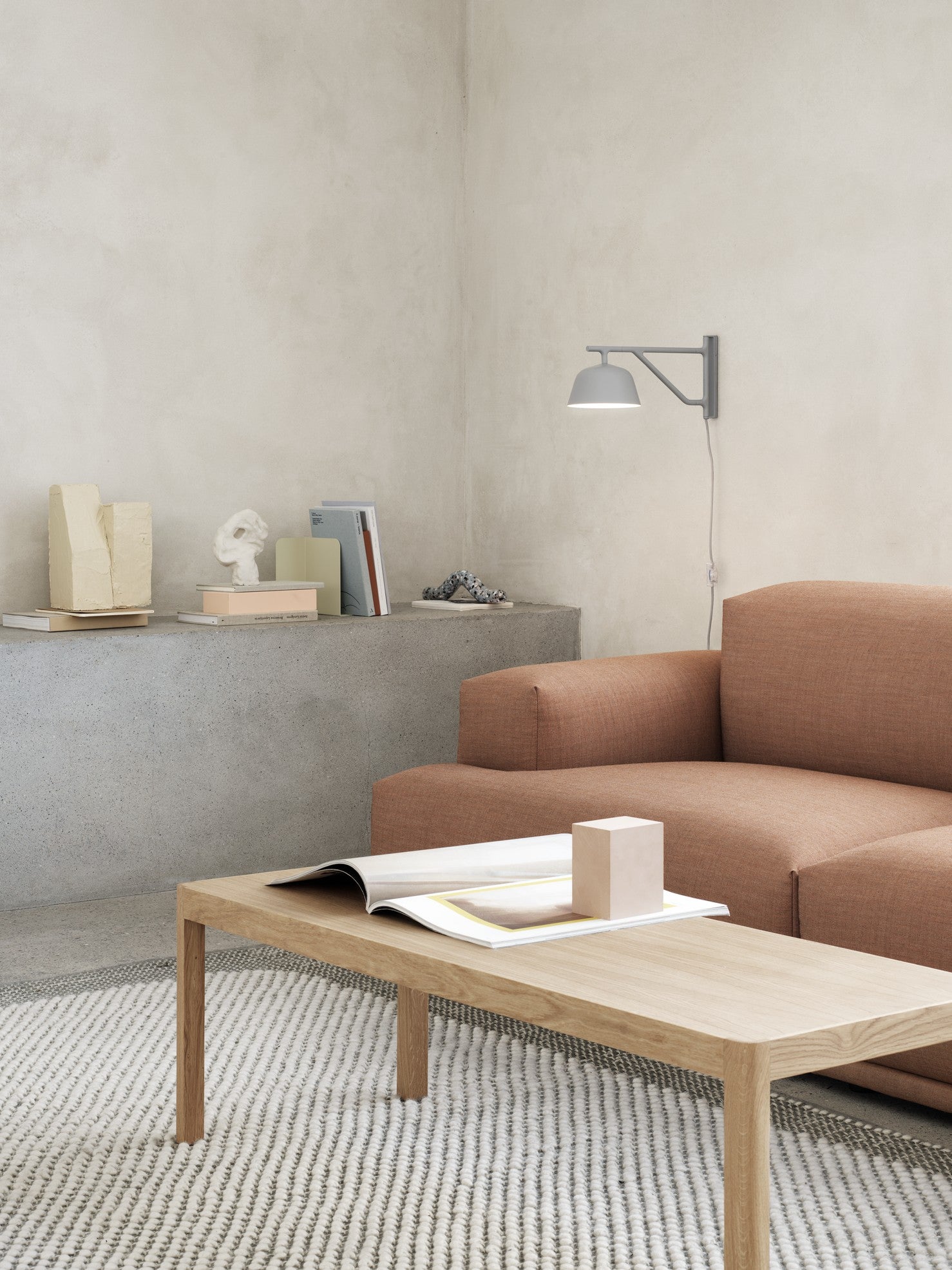 PEBBLE rug light gray with beige