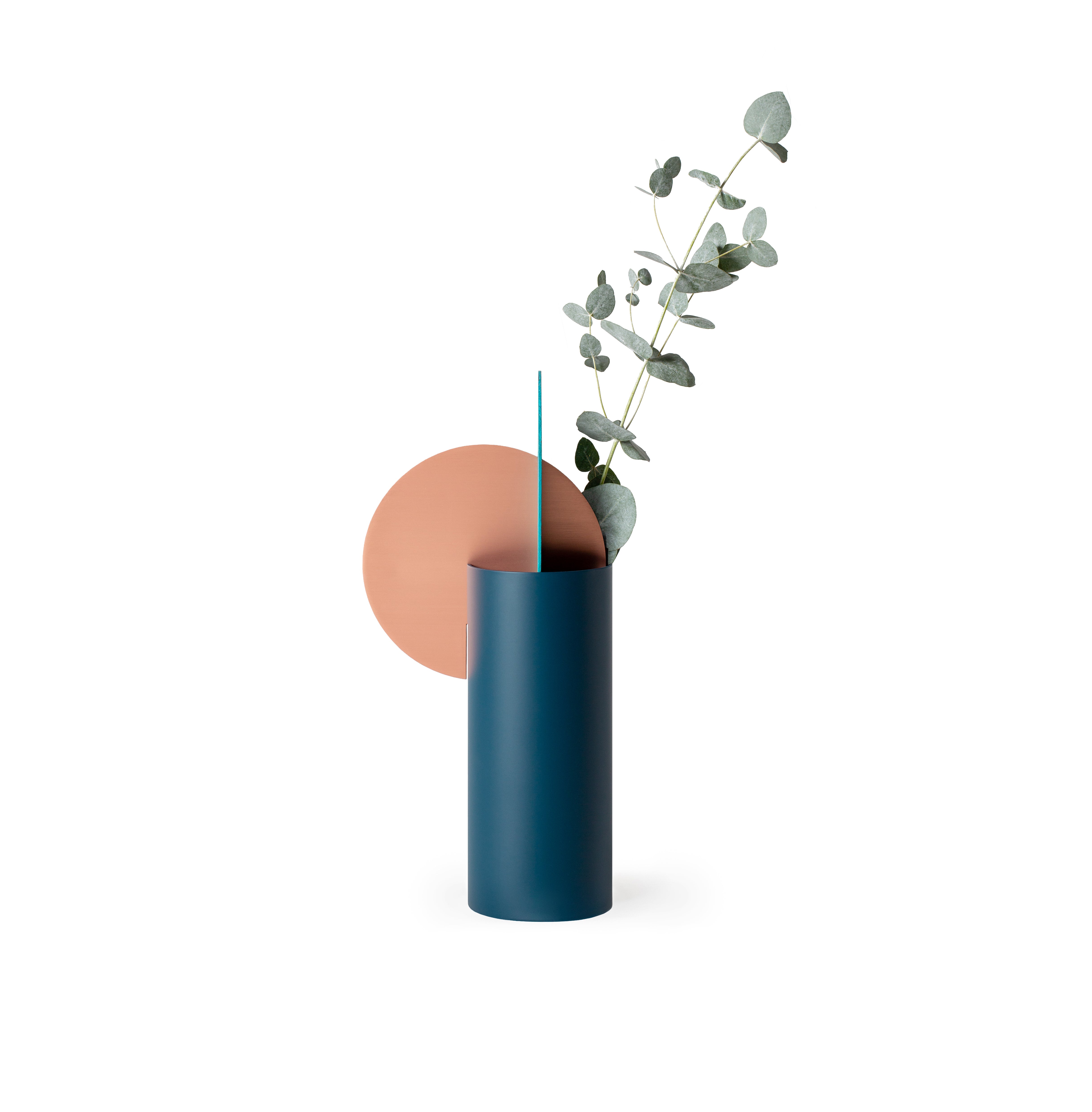 YERMILOV Vase - NUMBERED EDITION green with copper and oxidized copper