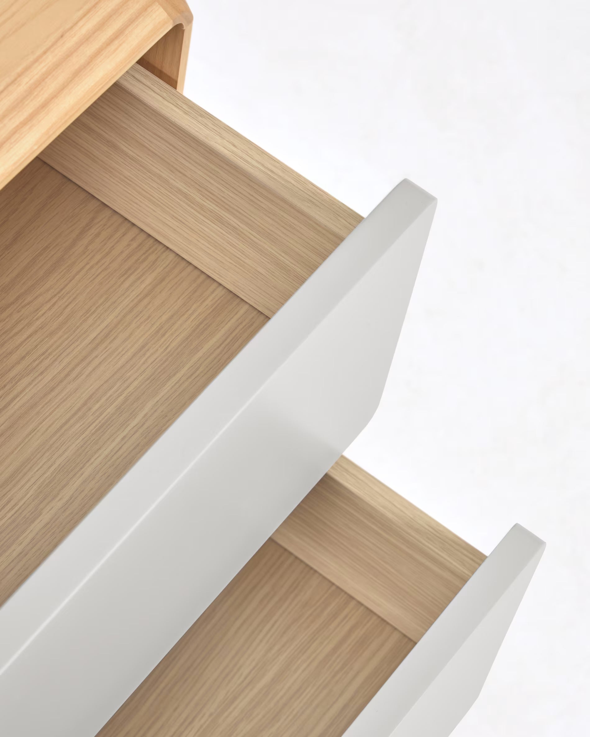 Nachttisch ANIELLE hellgrau mit Holz