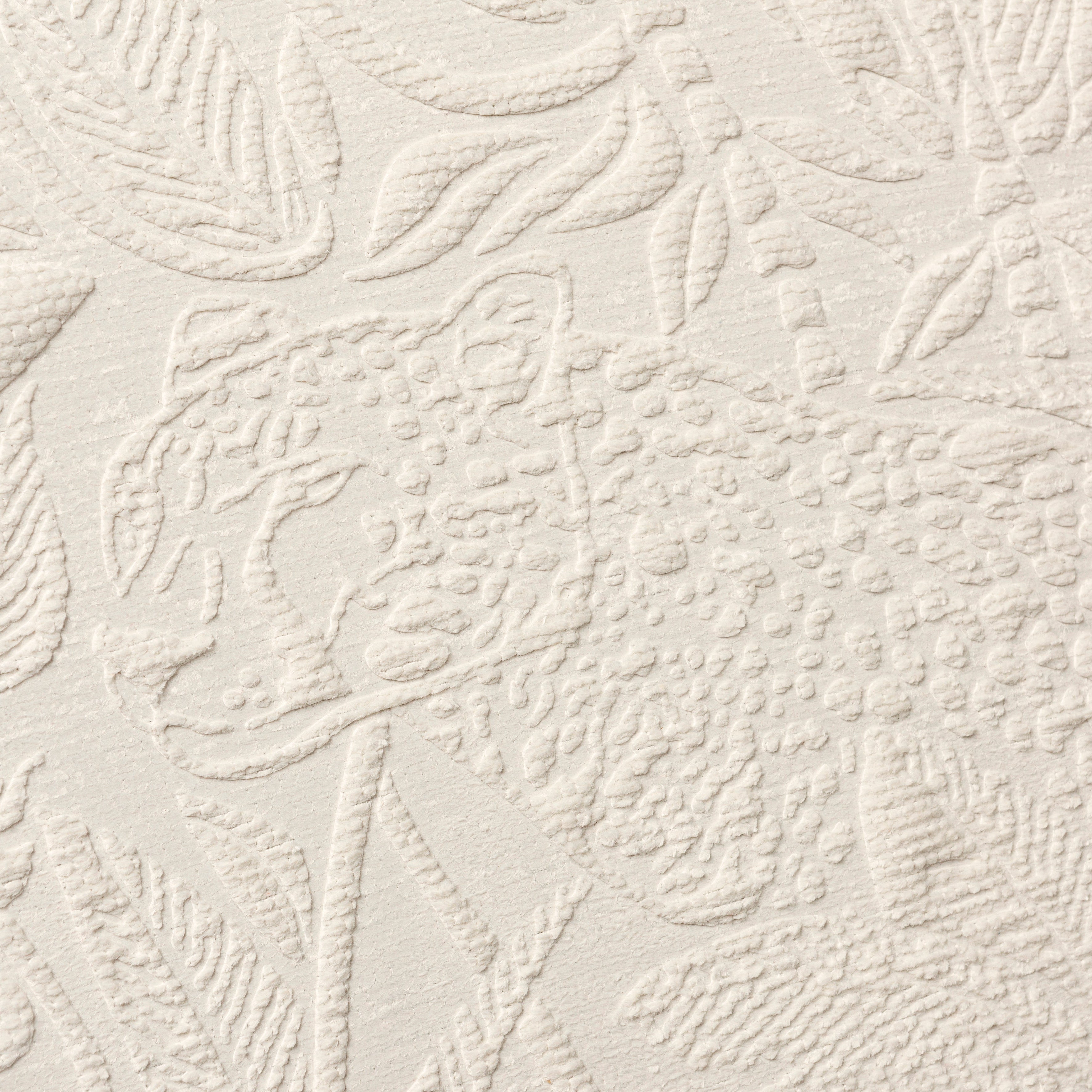 Textile wallpaper with 3D PANTHERA pattern in light beige