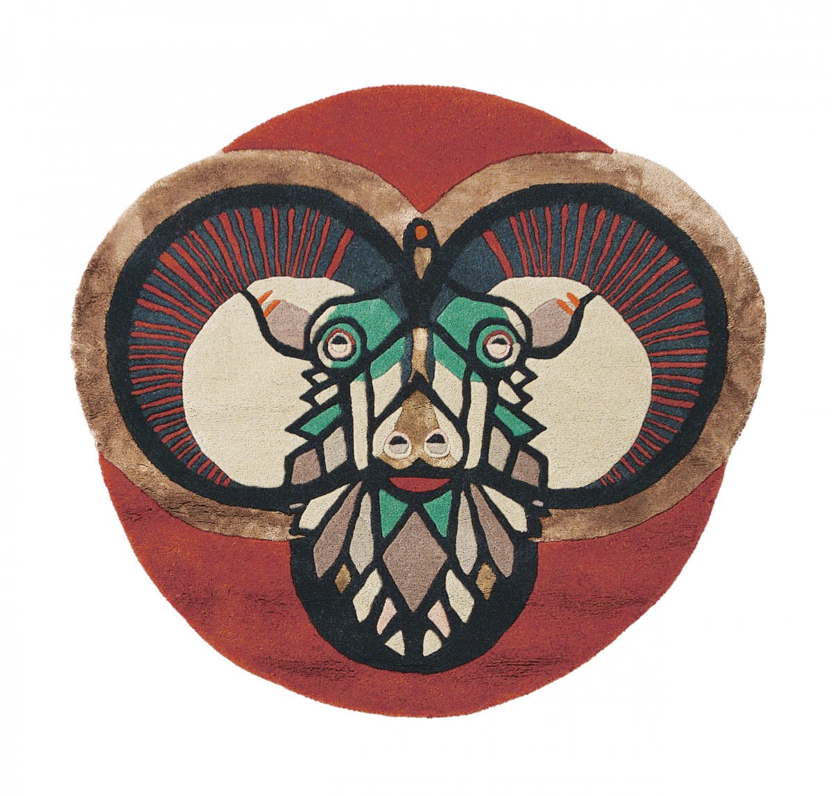 Dywan okrągły ZODIAC ARIES bordowo-beżowy
