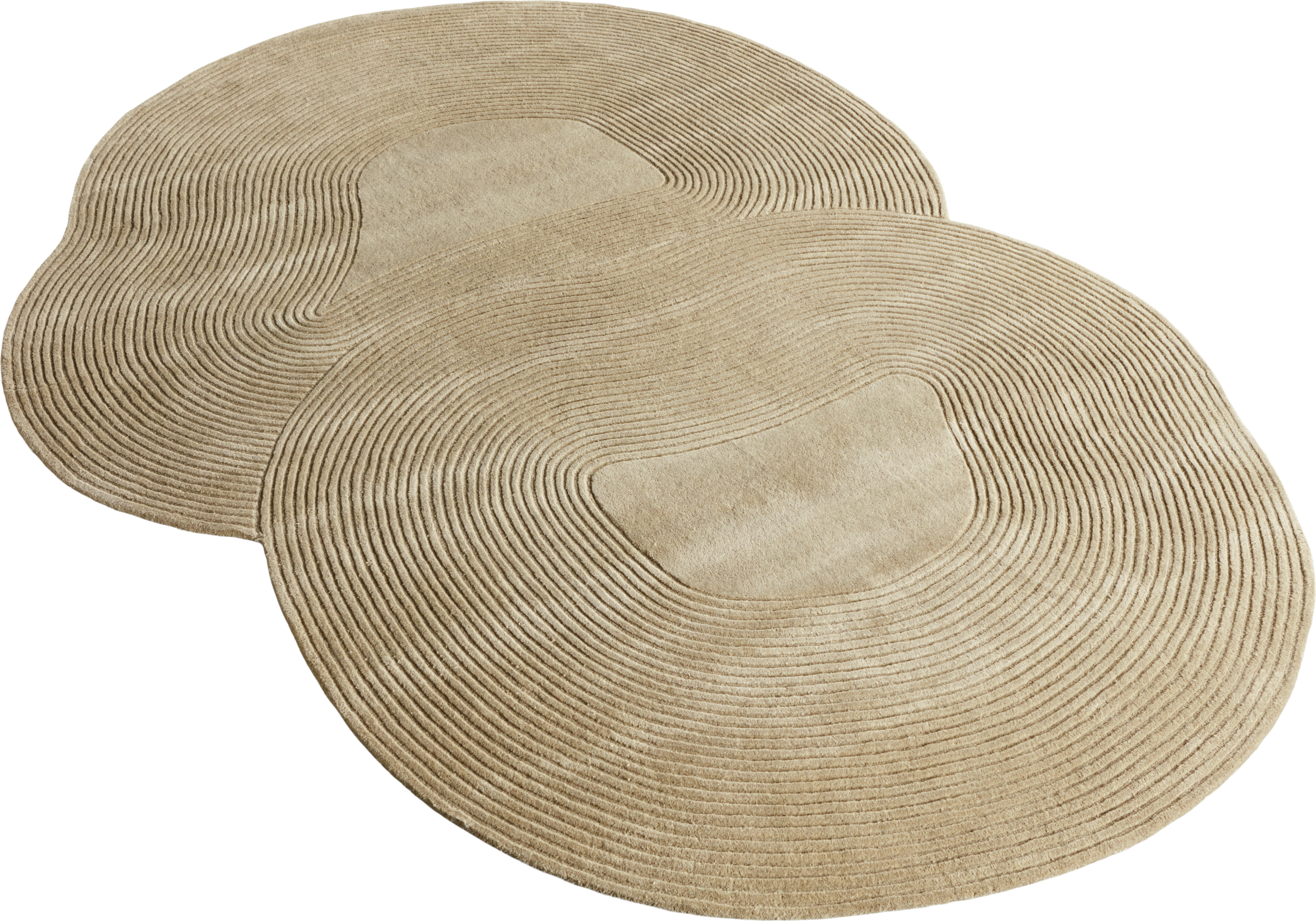 Zen Shaped beige rug