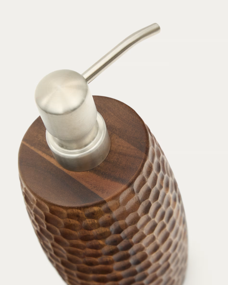 Soap dispenser phrase acacia wood