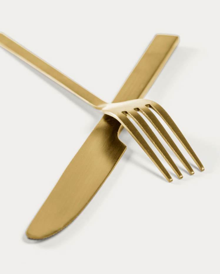 Keld gold cutlery set