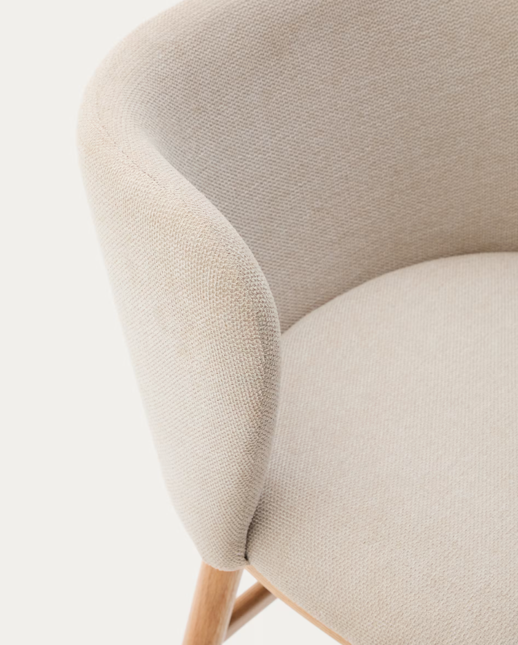 Ciselia beige bar chair szenil with a bright base