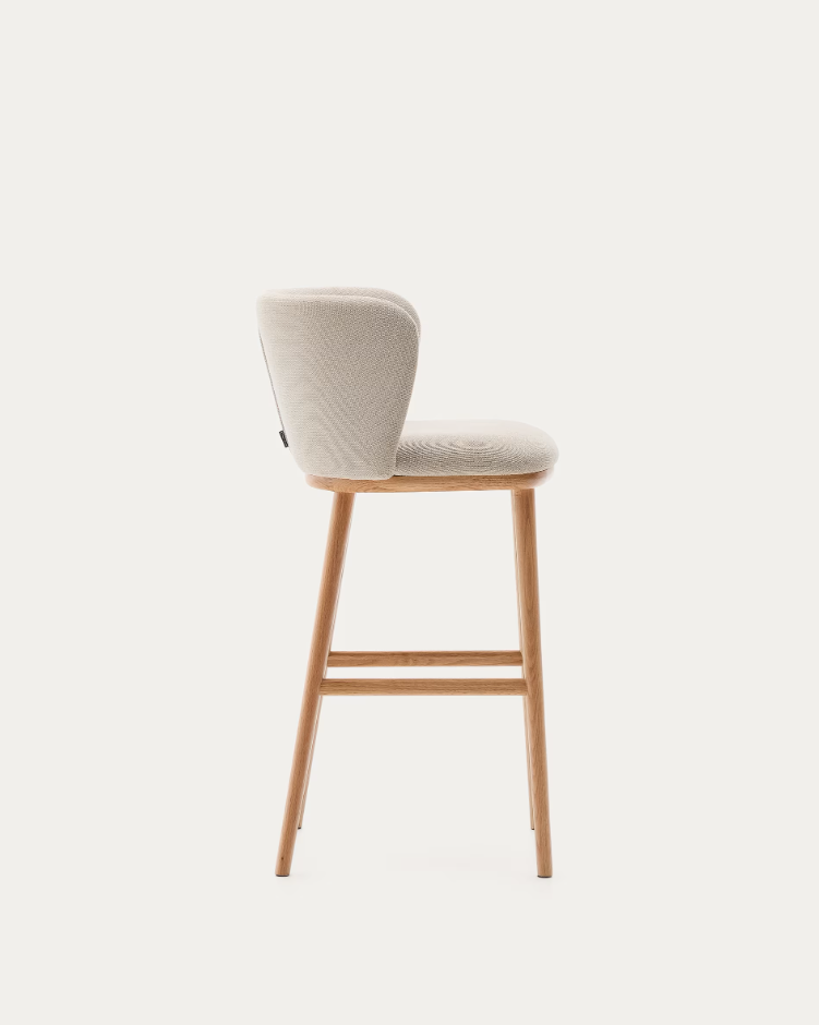 Ciselia beige bar chair szenil with a bright base