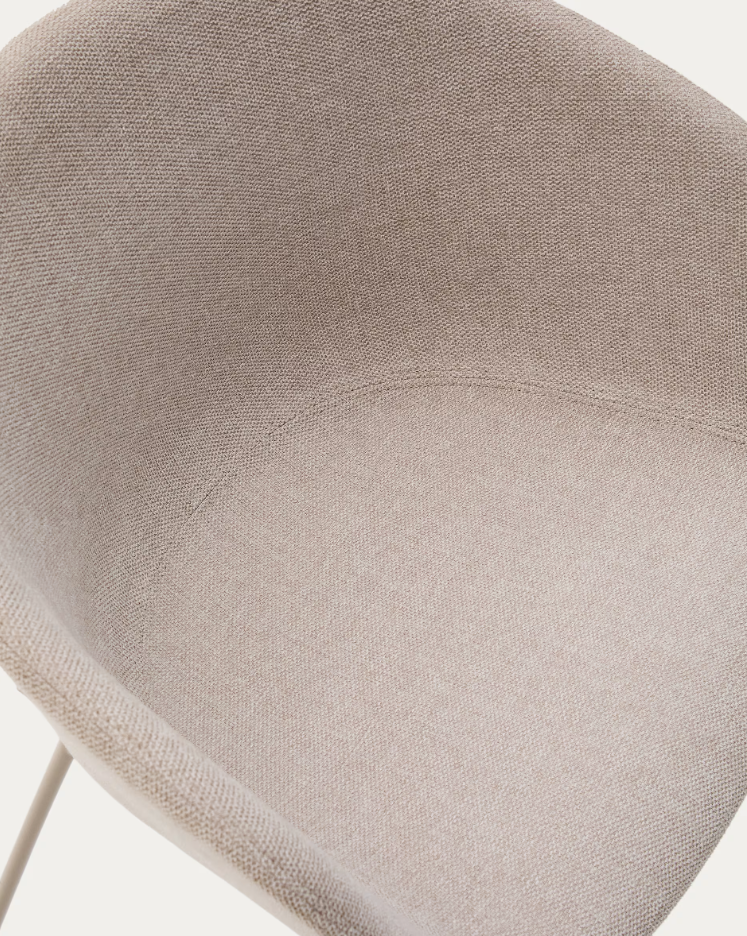 Yvette beige chair with a beige base