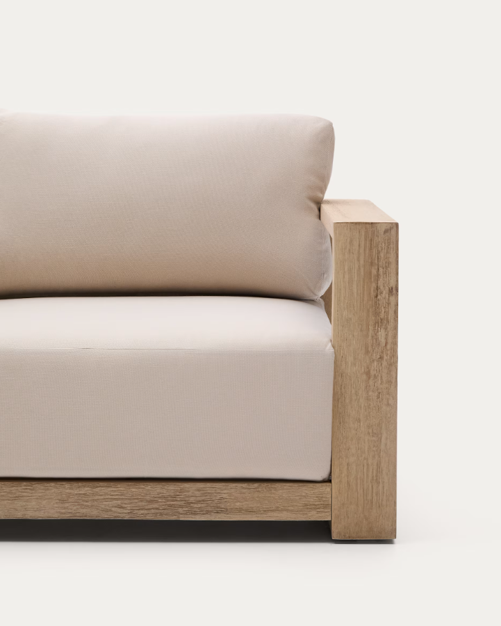 External sofa Ambra Ambra Akacja Wood with a creamy seat