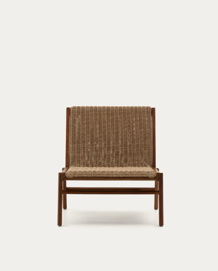 Outer armchair Itani acacia wood with rattan seat