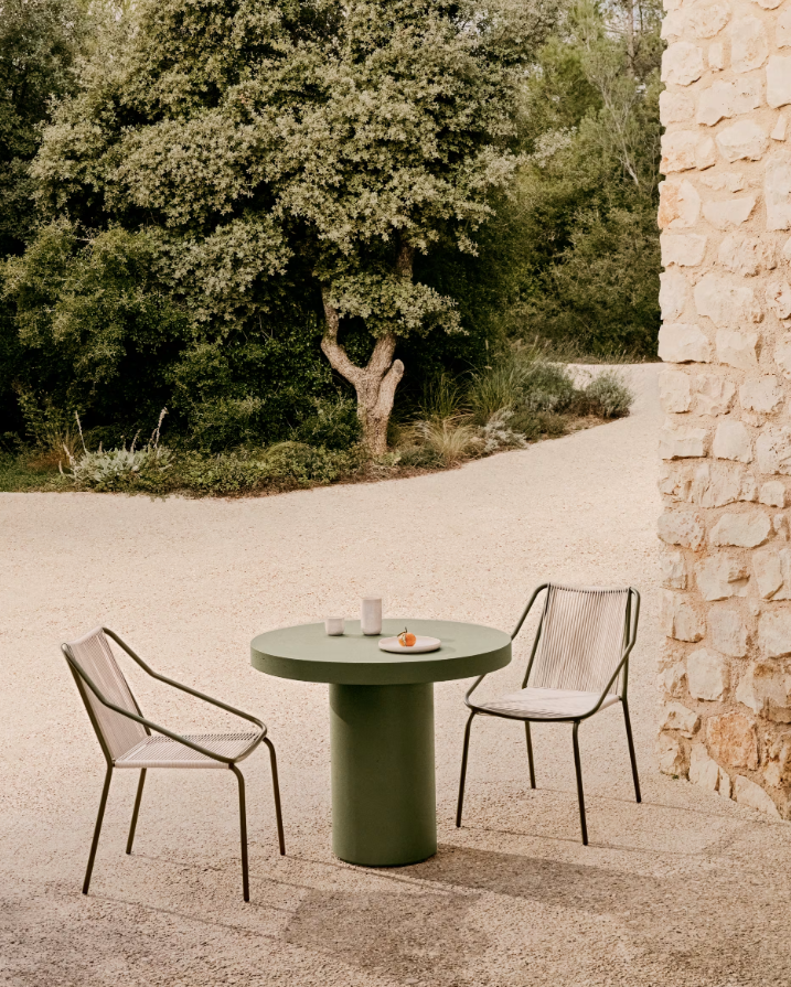 Aigablava garden table green cement