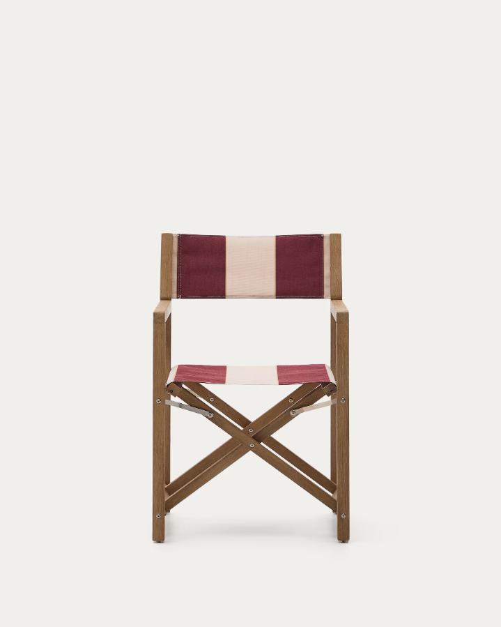 Folding chair of Vilara Bordo-Bega with the acacia base [Julia] [Amelia SPR]