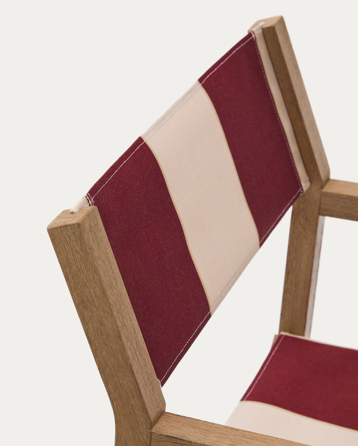 Folding chair of Vilara Bordo-Bega with the acacia base [Julia] [Amelia SPR]