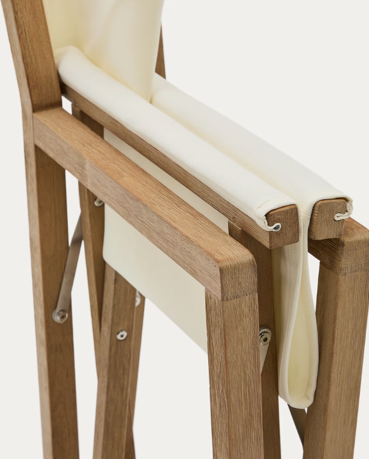 Vilara white external chair with acacia base [Julia] [Amelia SPR]