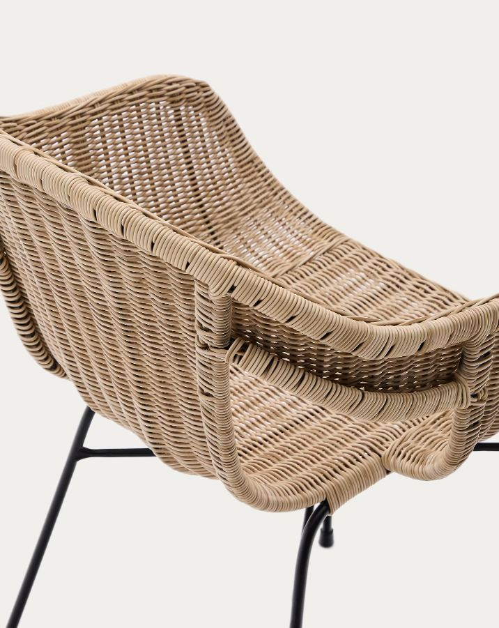 External chair Eltiera Rattan synthetic with a steel base