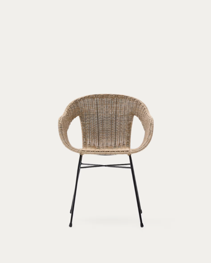 External chair Eltiera Rattan synthetic with a steel base