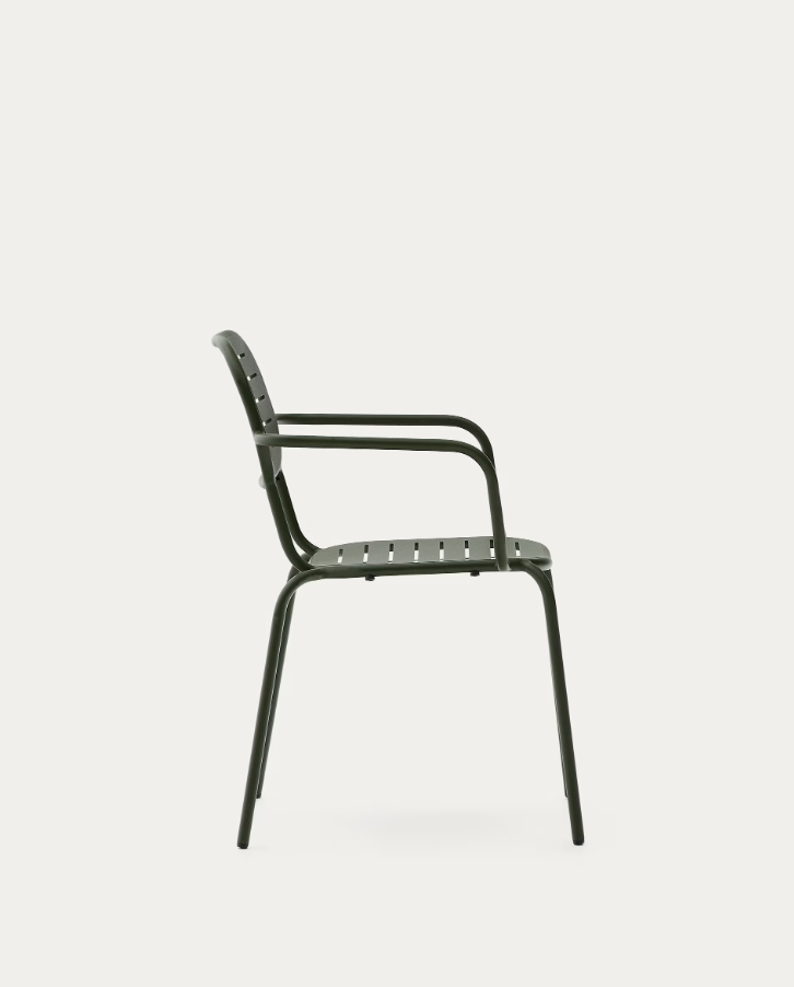 Garden chair with armrests Brai Zielona Stal [Julia]