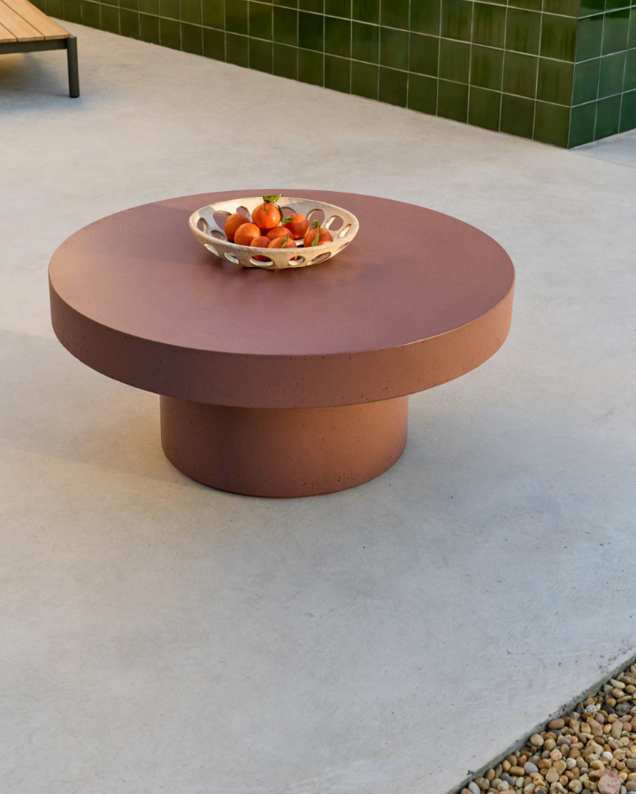 Aigablava Cement Coffee Table in terracotta [Julia]