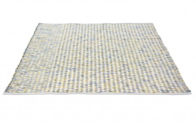 Beige-blue grain rug