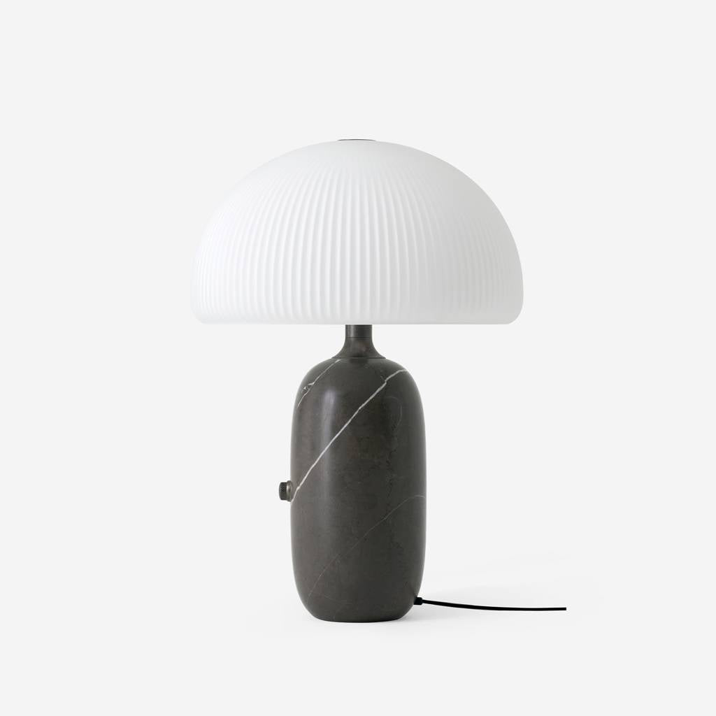 Sculpture Table Lamp in Gray Marble