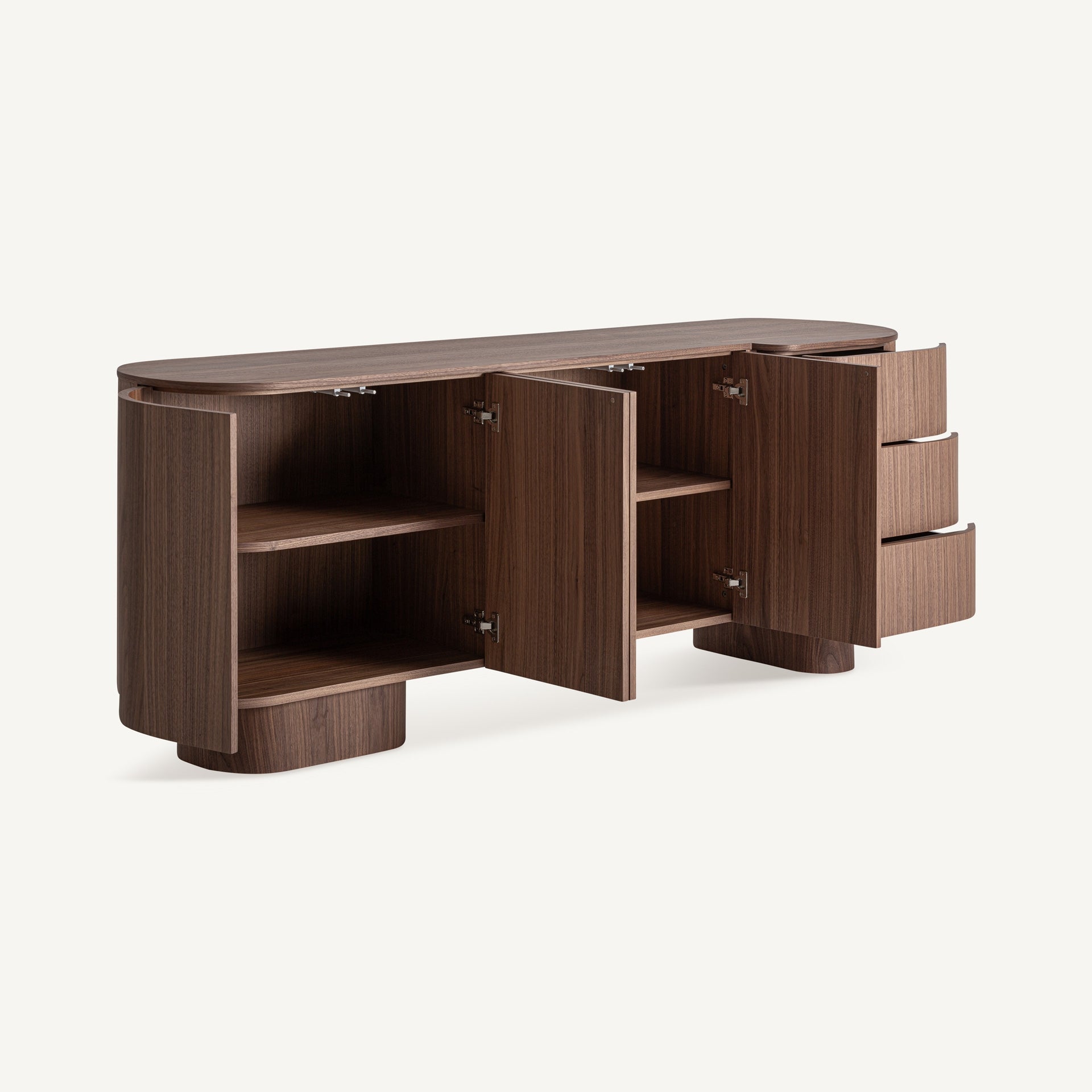KEXBY Chest of Drawers in Walnut Finish