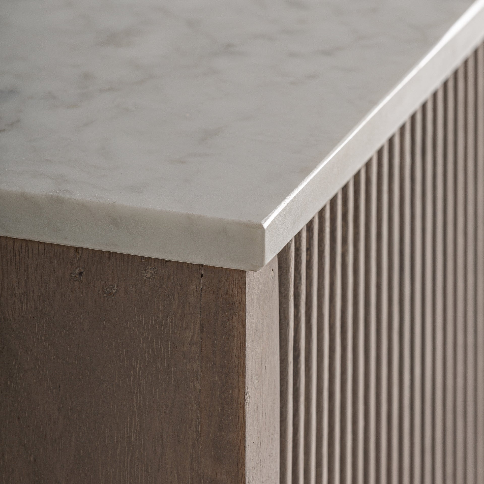 ZERF Chest of Drawers in Mango Wood with Marble Top