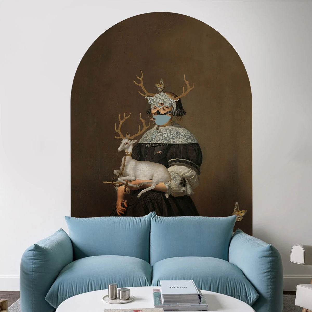 Vlies-Tapete in Bogenform LADY OF THE STAG braun