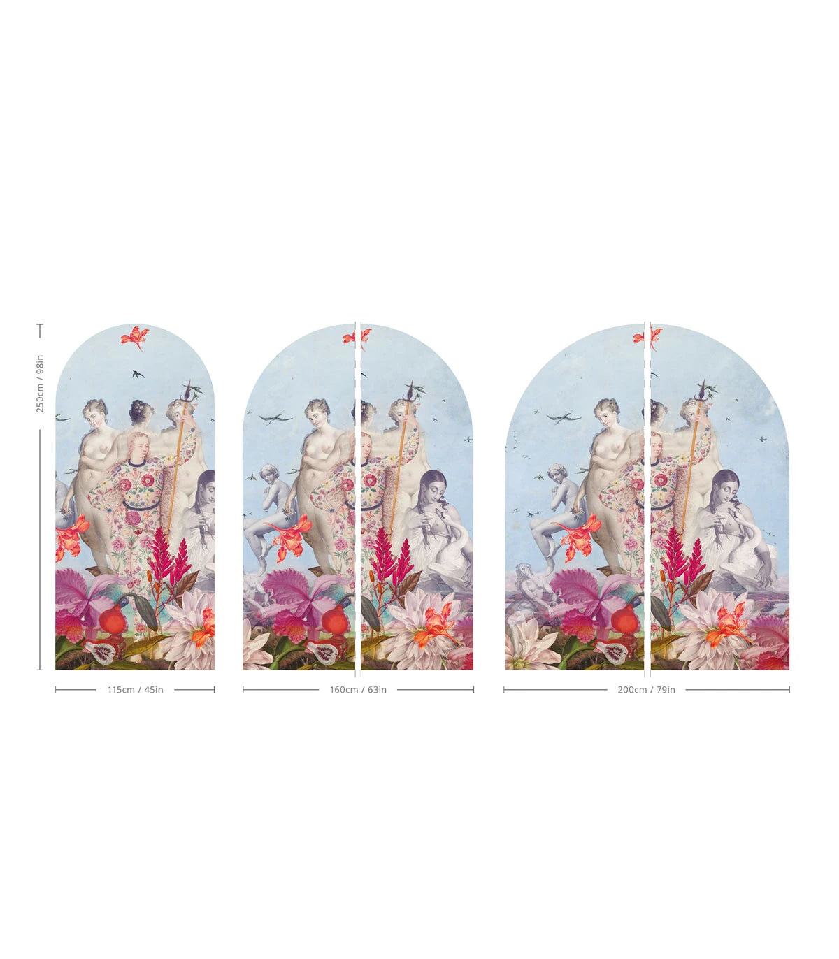 Vlies-Tapete in Bogenform WOMENS DAY blau