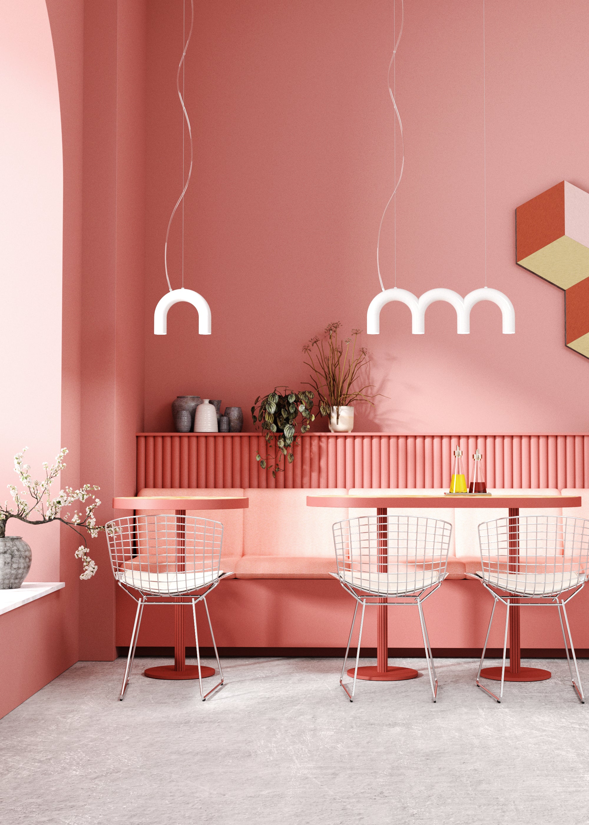 ARCH SINGLE pendant lamp beige