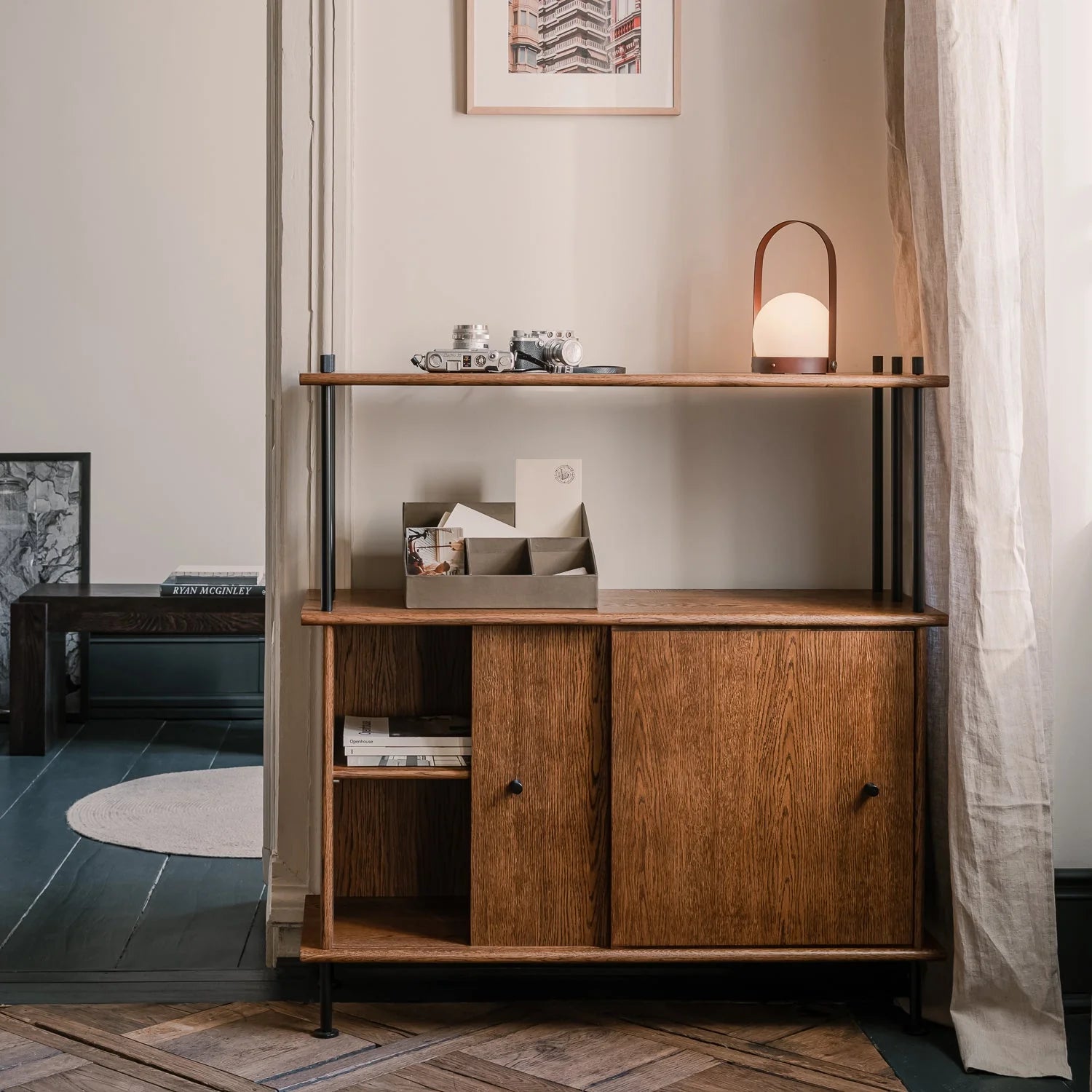 BAVA Cabinet 100 Whitewashed Oak Wood