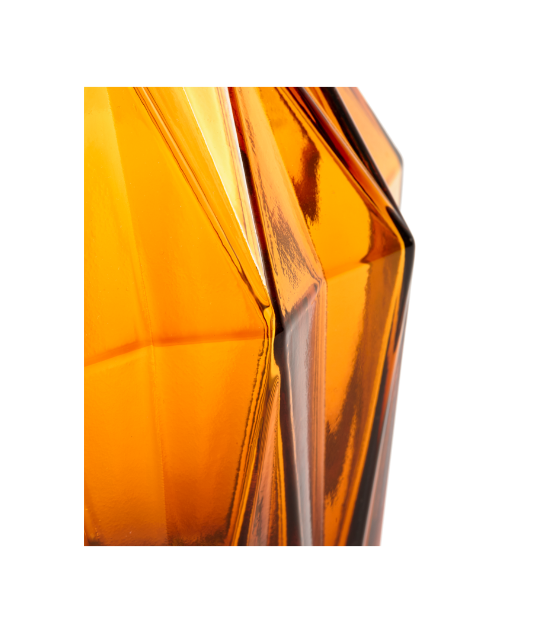 FOLDS GLASS Vase bernsteinfarben