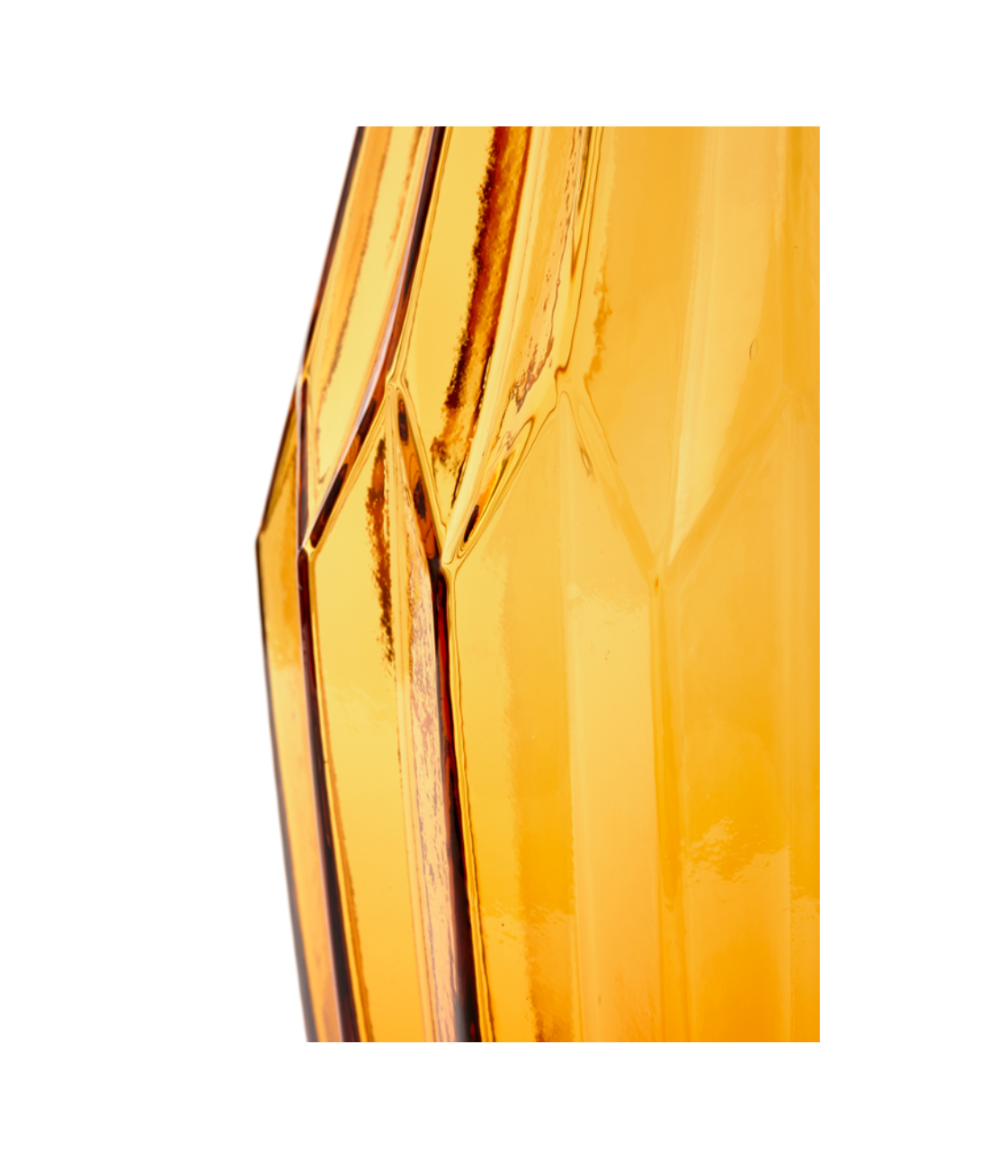 FOLDS GLASS Vase bernsteinfarben