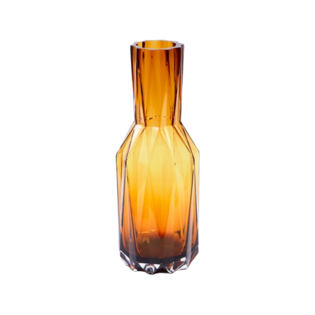 FOLDS GLASS Vase bernsteinfarben