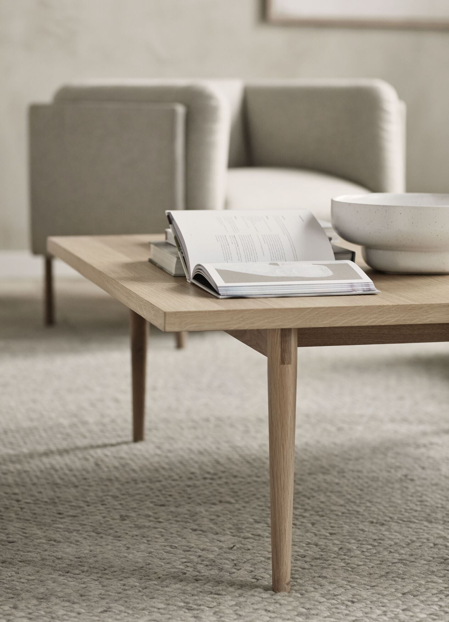 Berlin coffee table, bleached oak veneer