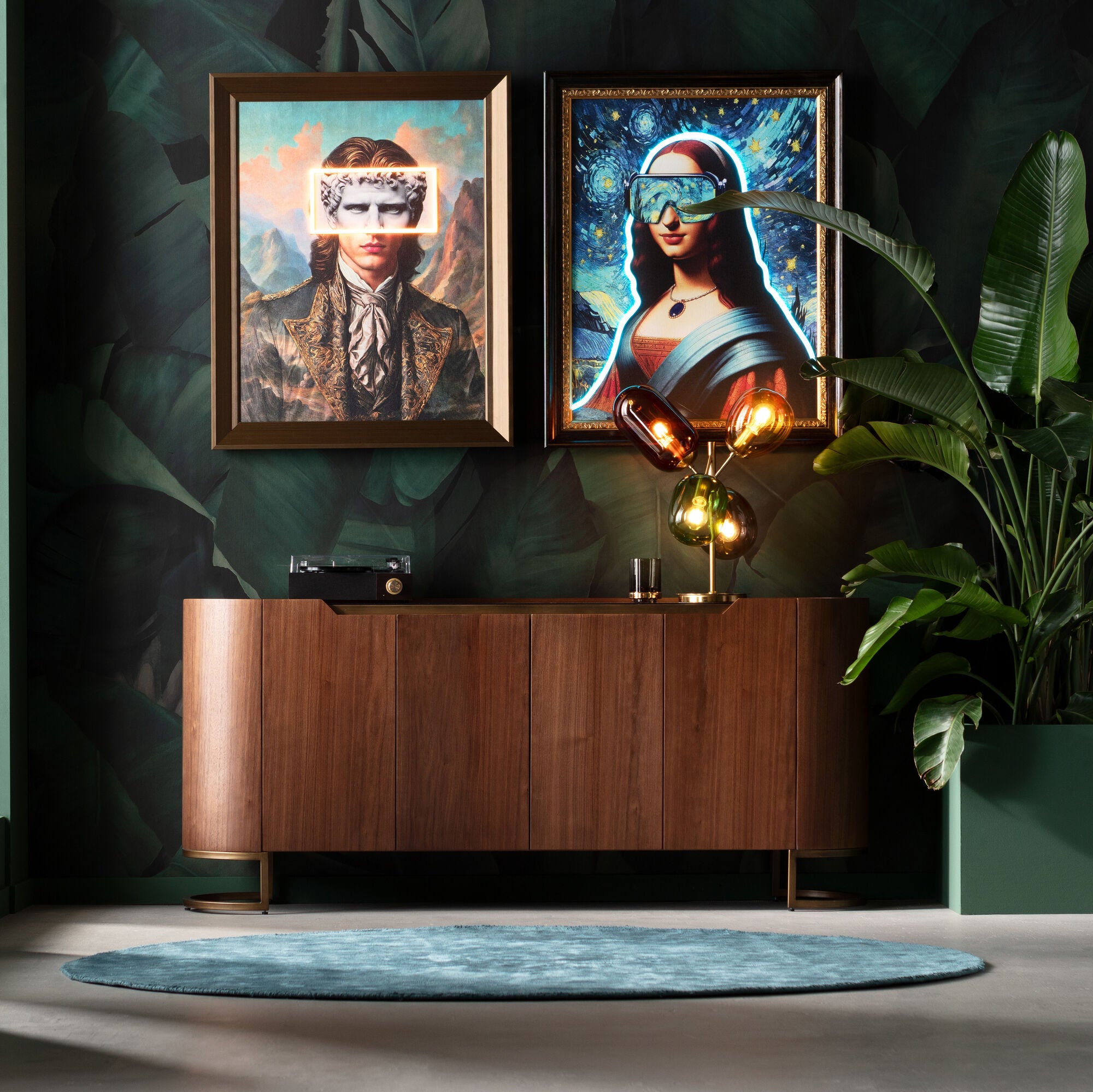 4-Door GIORGIO Walnut Veneer Sideboard