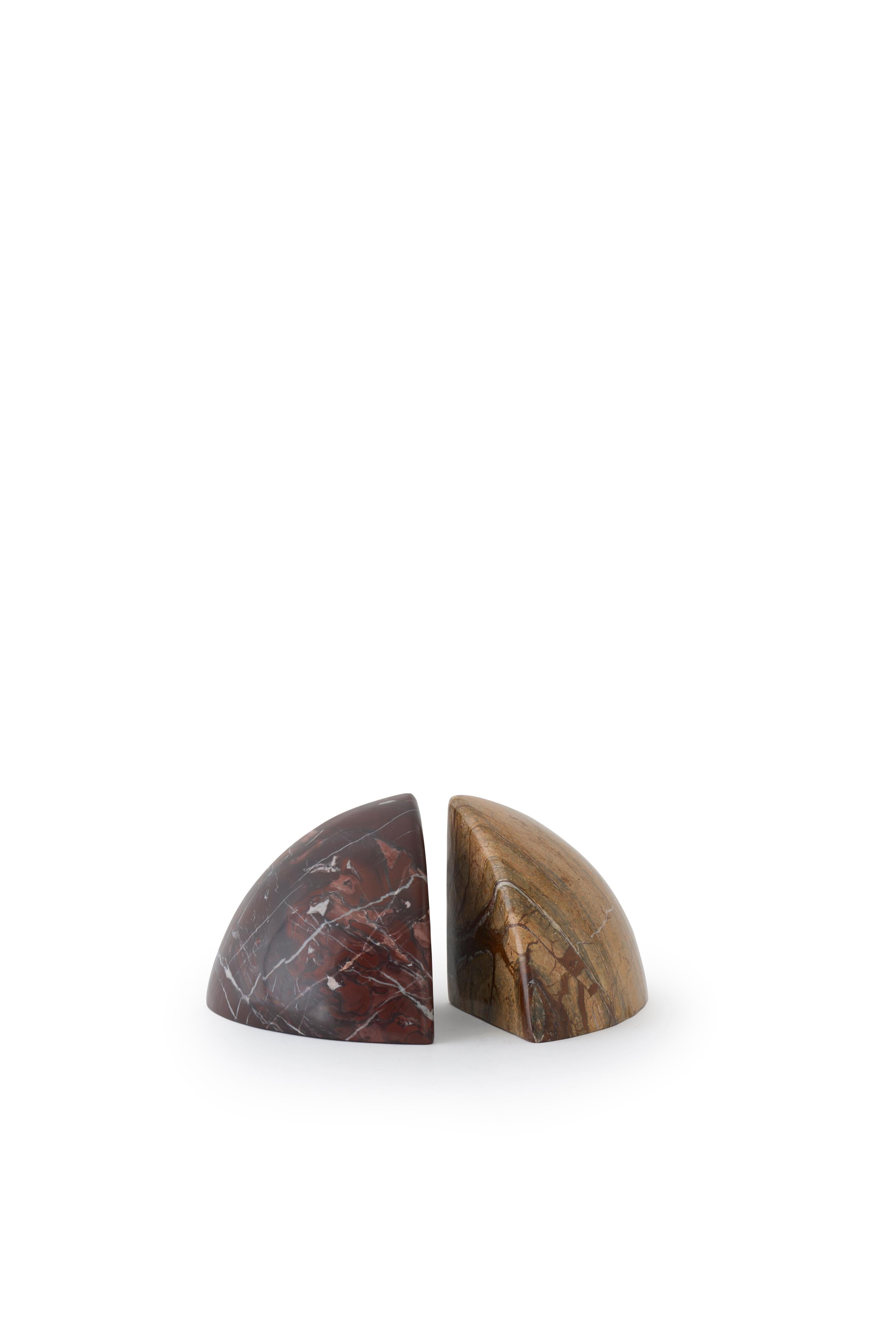BOULDER Marble Bookends