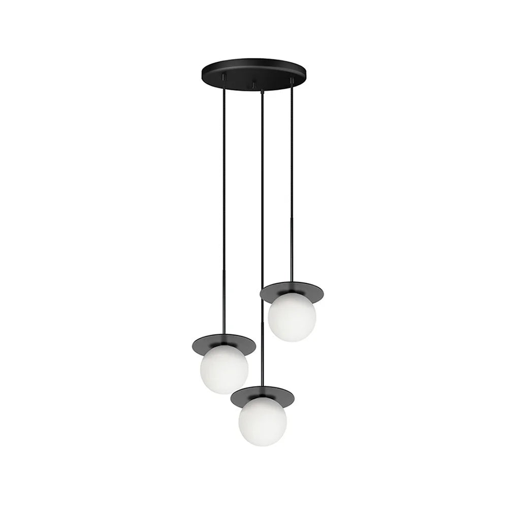 BORRA 3P Black Pendant Lamp